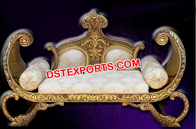 Indian Wedding Gold Metal King Arabian Sofa