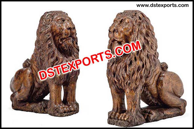 Fiber Animal Lion Statue