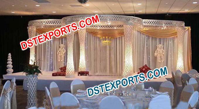 Asian Wedding Fiber Crystal Mandap