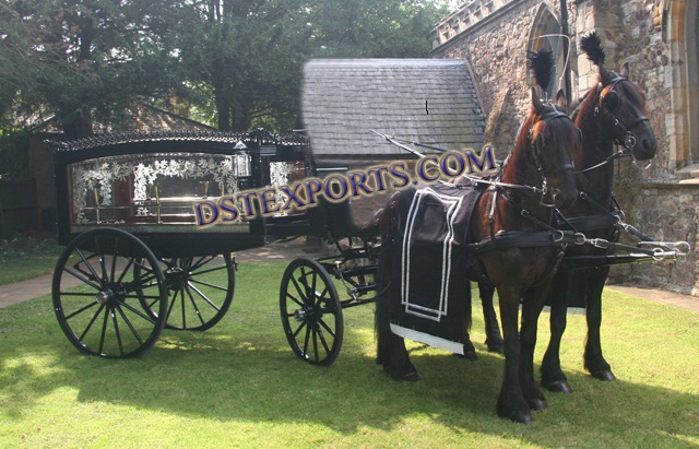 ENGLISH FUNEREL HORSE CARRIAGE