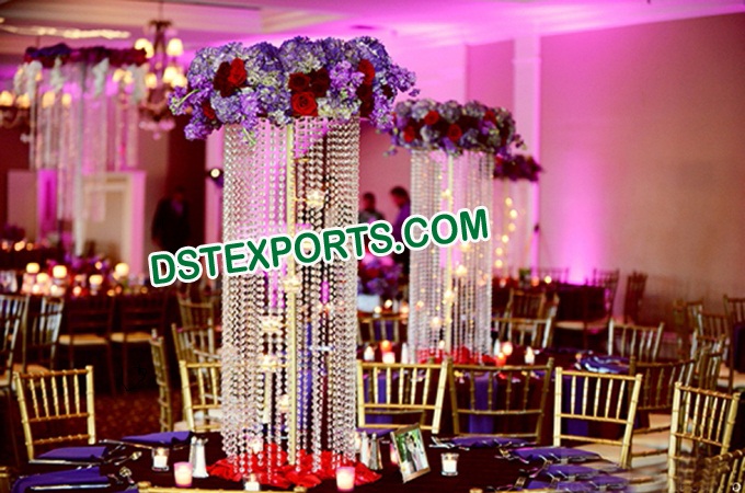 Indian Wedding Hanging Crystal Centerpiece