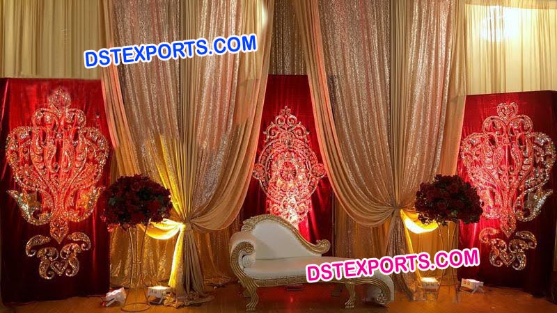 Beautiful Mehandi Stage Backdrop Decoration