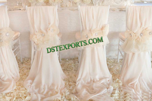 NEW WEDDING BLUSH CHAIR COVERS