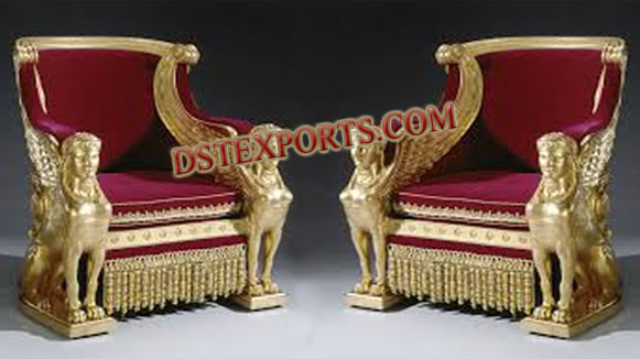 REDDISH ROYAL KING THRONE SET