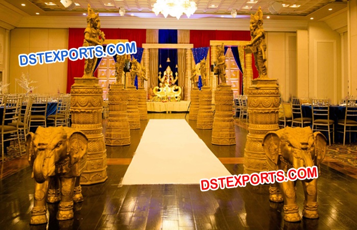 Indian Wedding Golden Stage Set