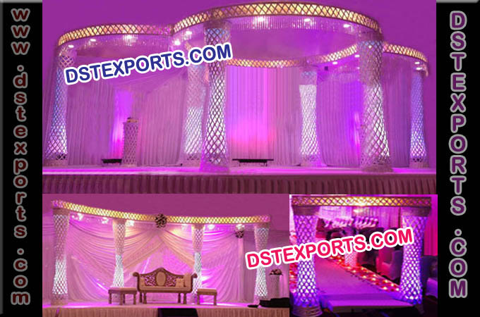 Latest Wedding Cutting Crystal Mandap