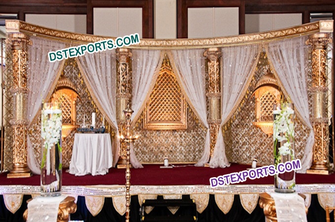 Asian Wedding Crystal Stage Decors/Fiber Stage