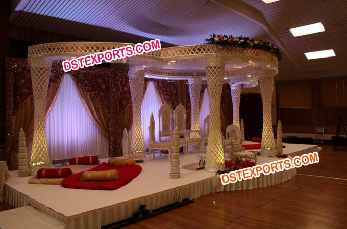 Wedding Crystal Mandap With Crystal Ball