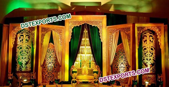 Indian Wedding Hand Carved Backdrop Panel