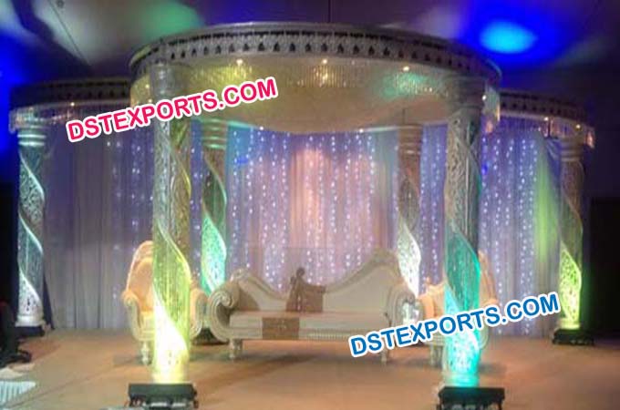 Lighting Wedding Fiber Crystal Chain Mandap