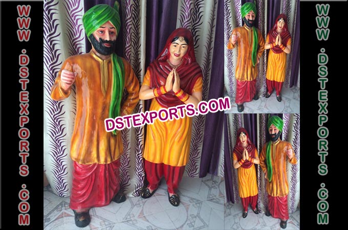 Wedding Welcome Statues for Punjabi Wedding