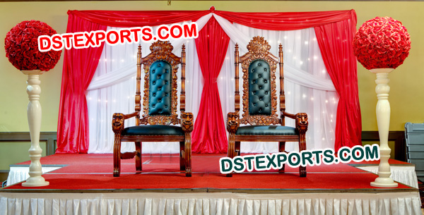 INDIAN WEDDING MAHARAJA CHAIRS SET