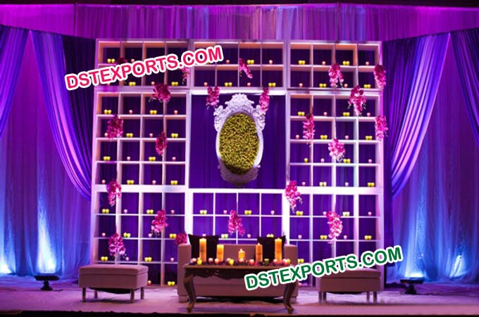 Wedding Ceremony Stage Candle Backdrop Stands