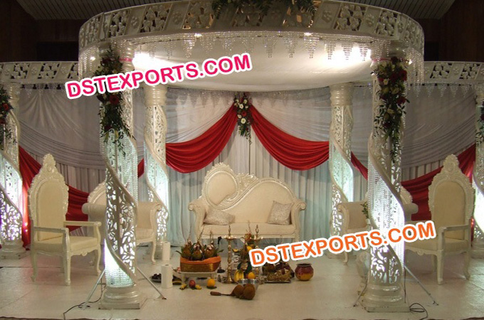 Hindu Wedding Crystal Swirl Mandap