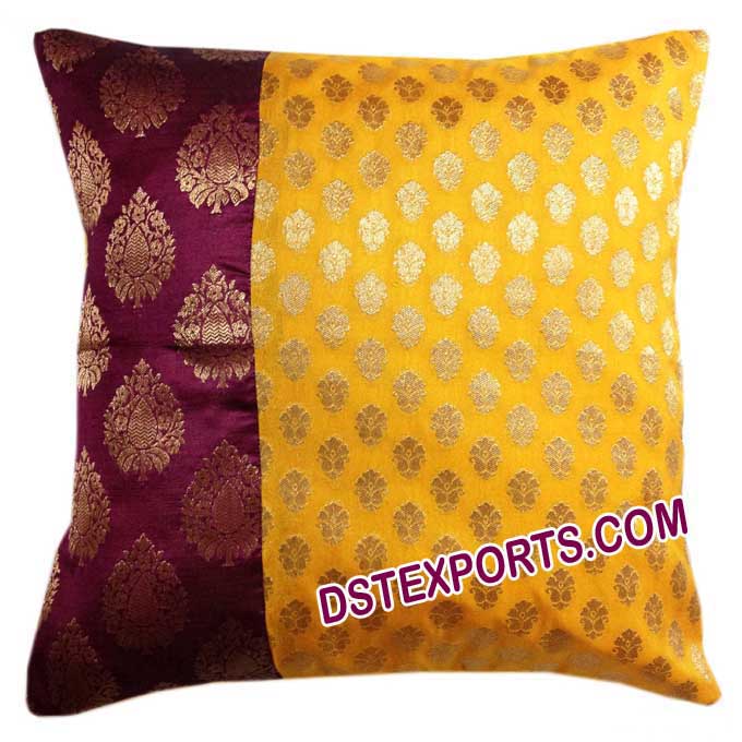 Silk Jari Cushion Covers