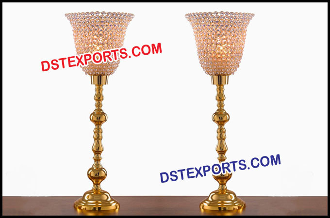 Wedding Golden Crystal Candelabra