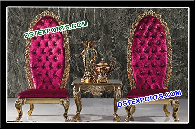 Latest Asian Wedding Bride Groom Chairs Sets