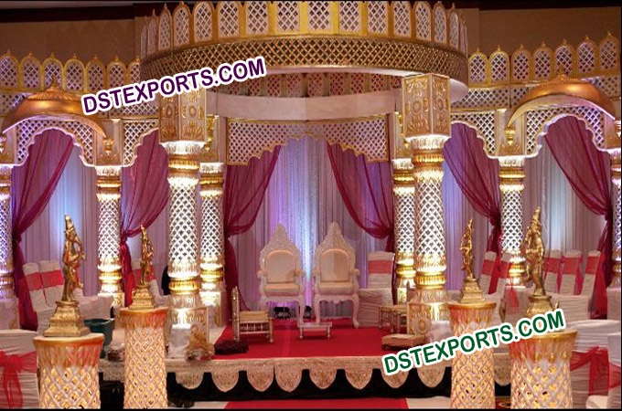 Indian Wedding Royal Fiber Mandap Set