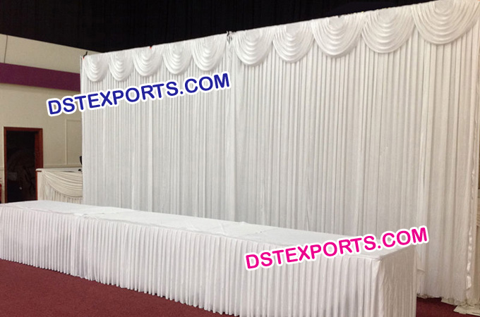 Wedding Mandap Pleeted Backdrop