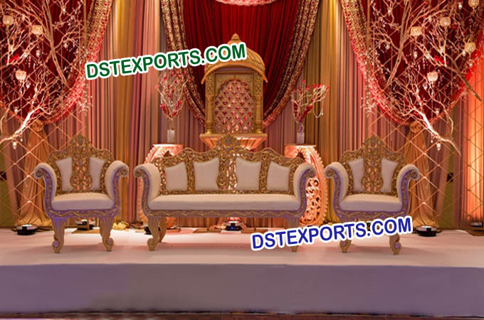 Wedding Wooden Carved Sofa Set