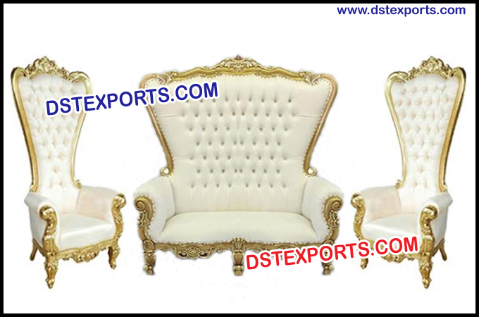 Wedding Event High Back Throne Chair Sofa Set