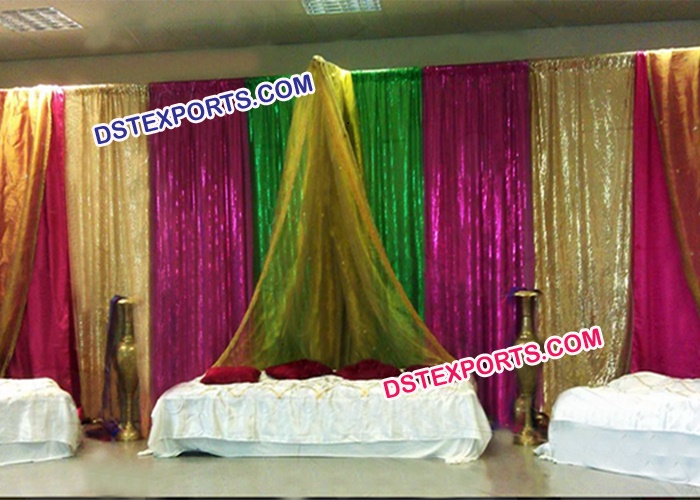 Colorful Sequins Lacing Backdrop