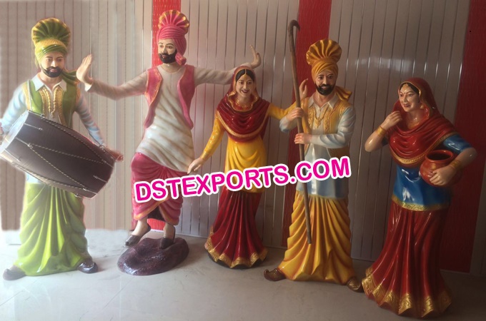 Life Size Punjabi Culture Bhangra Statue