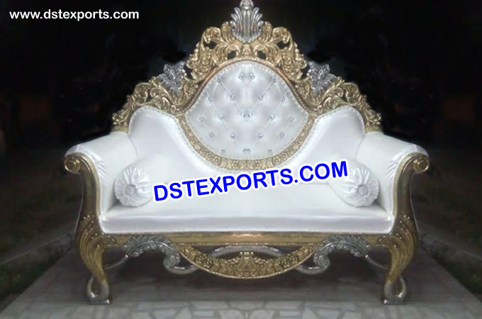 Gold And Silver Trim Wedding Sofa