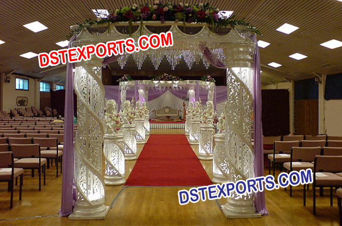 Glittering Wedding Crystal Mandap