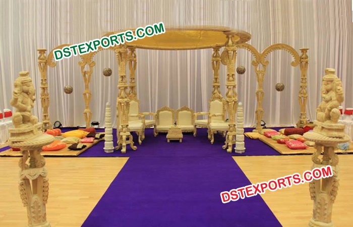 Classical Wedding Wooden Mandap