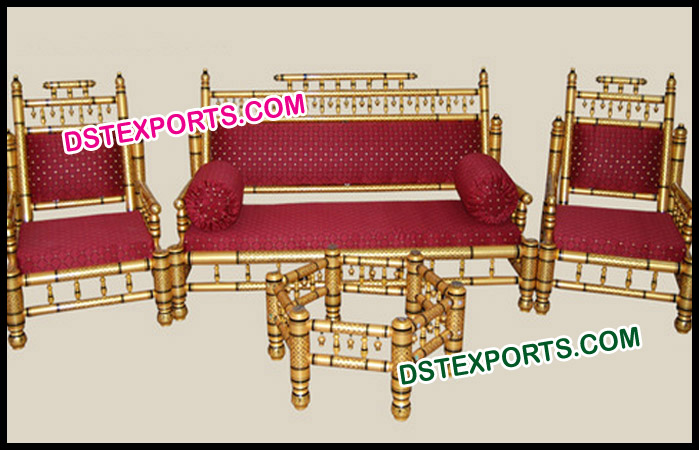 Hand Craft Wedding Sankheda Sofa Set