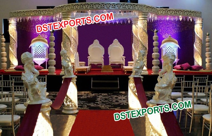 Wedding Jali Crystal Mandap Set