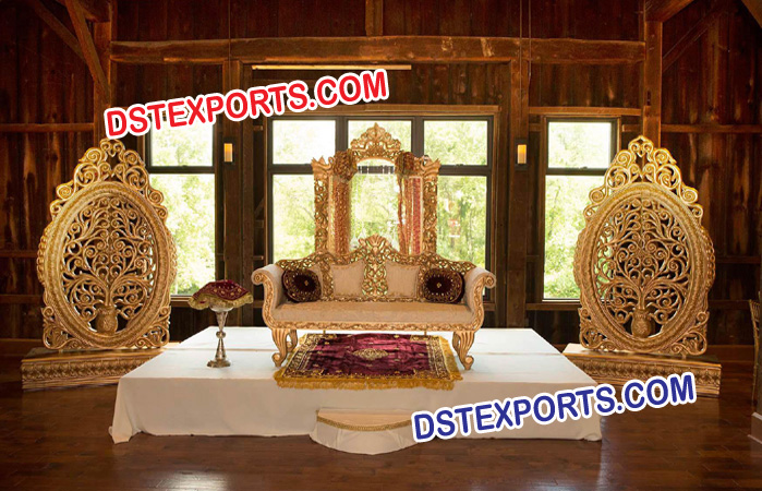 Fiber Carved Mandap Decoration Backdrop Panel