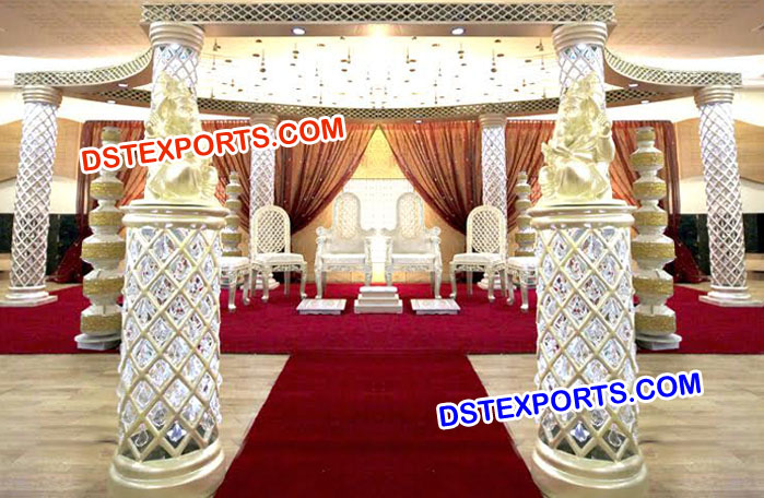 Exclusive Fibre Crystal Wedding Mandap