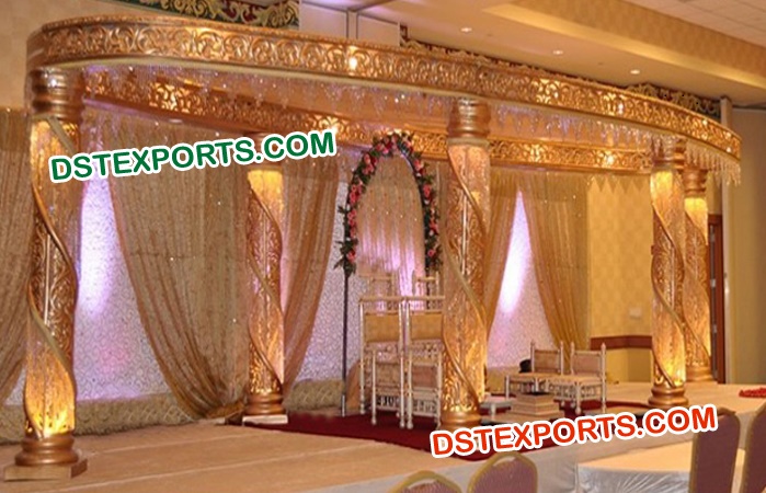 Wedding Fiber Crystal Oval Mandap