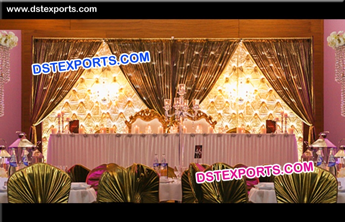 Leather Crystal Fitted Wedding Stage