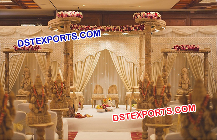 Dynamic Wooden Wedding Mandap