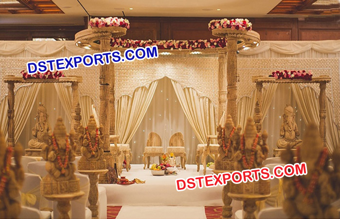 Dynamic Wooden Wedding Mandap