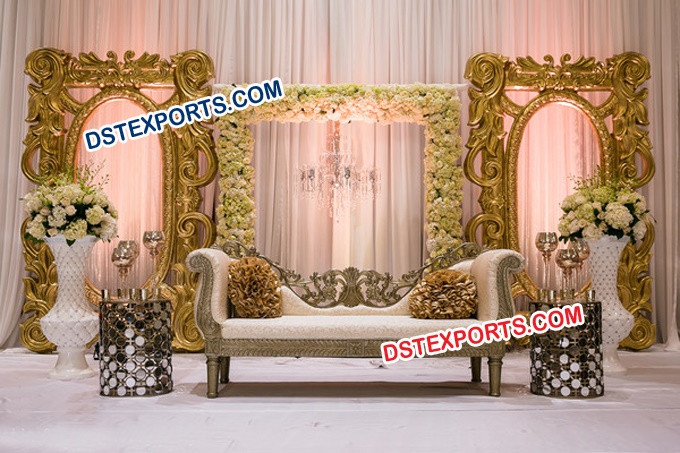 Wedding Golden Fiber Backdrop Frames