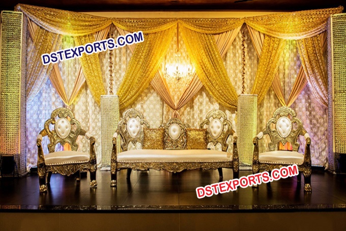 Metal Crystal Wedding Stage