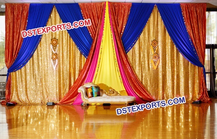 Golden Wedding Drapery Wedding Backdrop