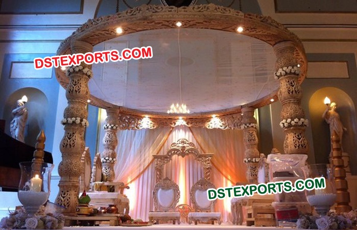 Wedding Wooden Beautiful Marriage Mandap