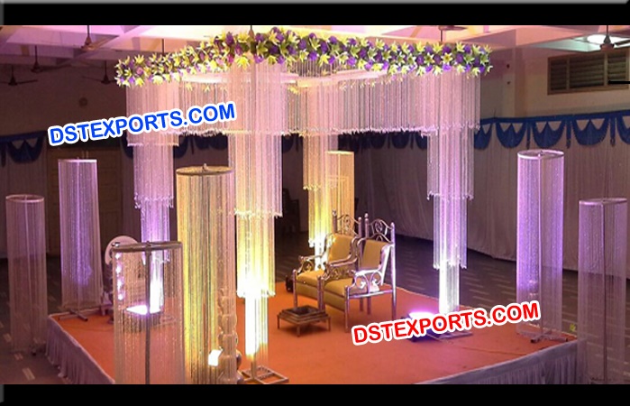 Hanging Crystal Wedding Mandap