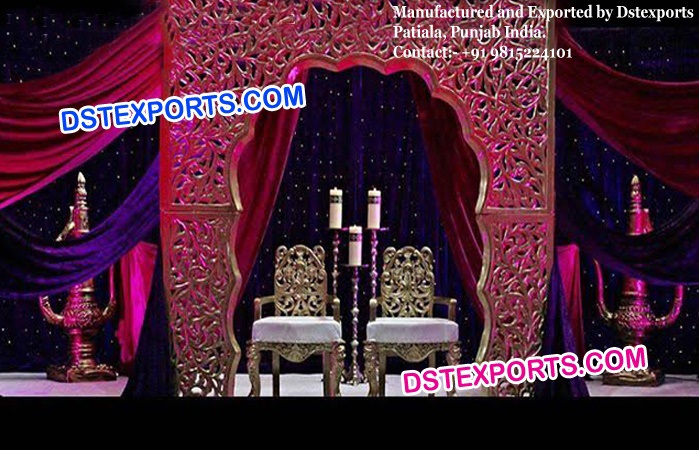 Pakistani Wedding Stage Panels