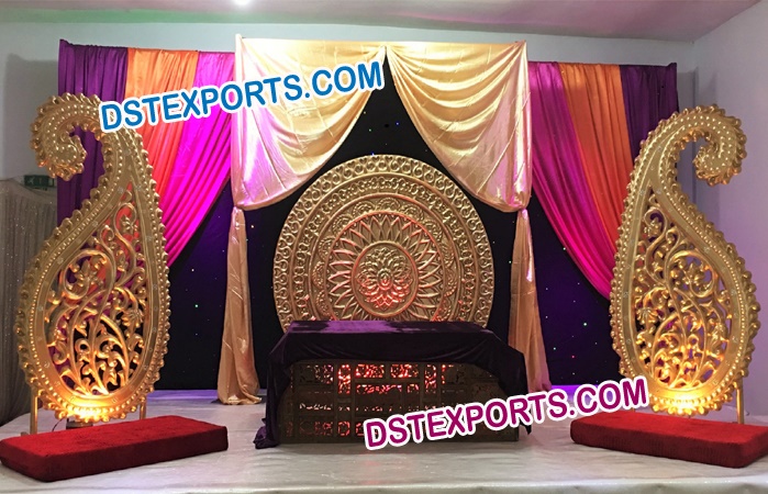 Indian Wedding Stage Backdrop Decoration