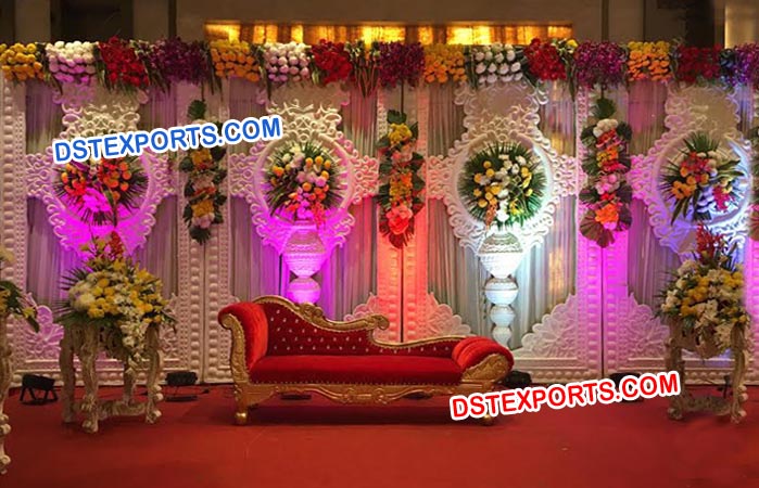 Jewel Theme Fiber Kundan Backdrop Panel