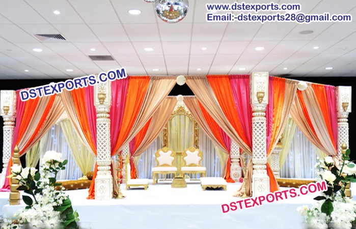 Royal indian Wedding Draped Mandap