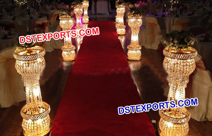 Wedding Crystal Pillars for Walkway