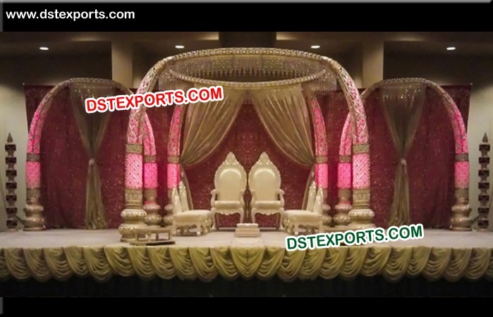 Indian Wedding Elephant Teeth Pillar Mandap