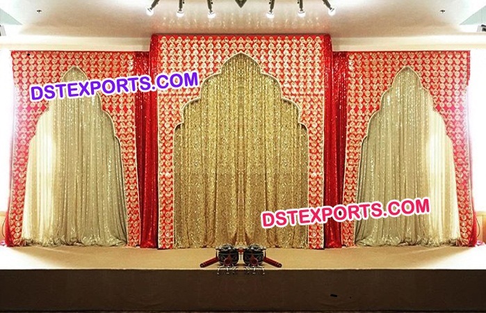 Wedding Red Cutout Backdrop